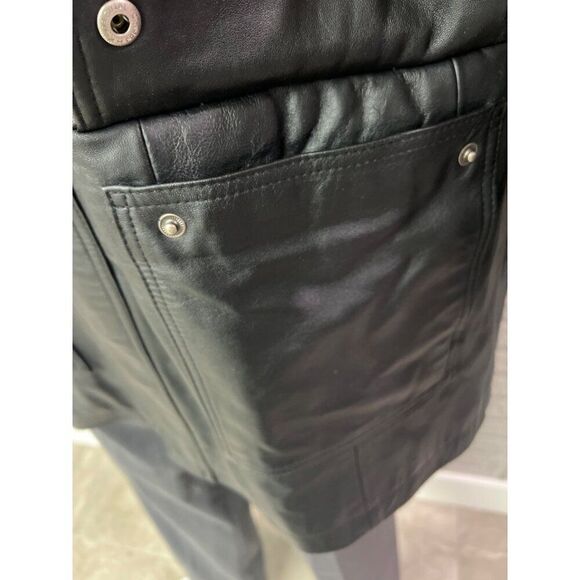 Jos. A. Bank Men Black Leather Jacket With Quilted Lining Size XXL - Picture 3 of 15